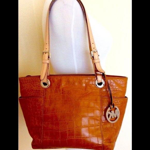 Leather bag Michael Kors vintage rust brown bag two handle shoulder or tote bag - Picture 8 of 8